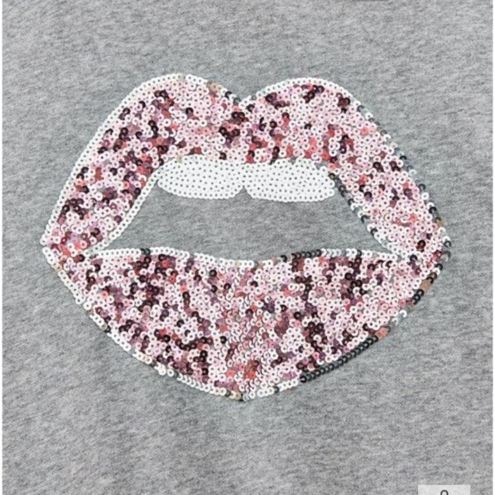 Breast Cancer Awareness Grey off the shoulder Sweatshirt - Picture 4 of 8